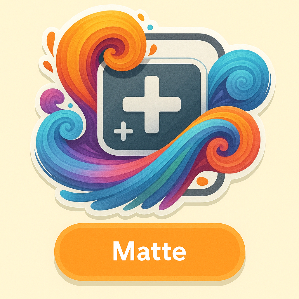 🧁✨ Matte Vibe Stickers! 🎨📎🌟